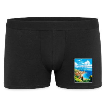Budva Montenegro Vintage Poster Souvenir de Voyage - Boxer Homme - noir - Devant