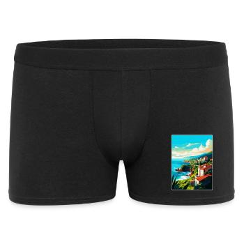 Affiche de voyage vintage de Sao Miguel Portugal Souvenir - Boxer Homme - noir - Devant