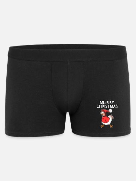 Christmas Chicken Merry Christmas - Men's Boxer Shorts - black