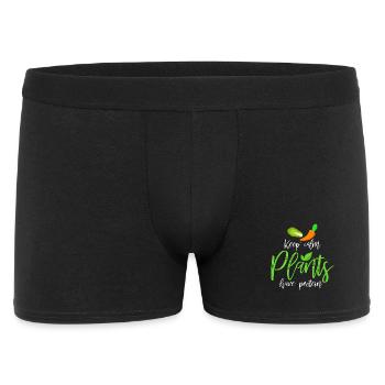 Vegan - Männer Boxer Shorts - Schwarz - Vorne