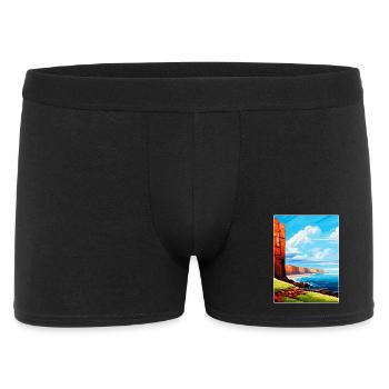 Isle Of Hoy Schottland UK Vintage Reiseposter WPA - Männer Boxer Shorts - Schwarz - Vorne