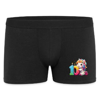 NUMBER 10 YEARS UNICORN 10TH BIRTHDAY - Men's Boxer Shorts - black - Front