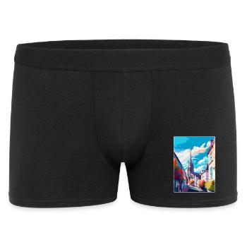 Truro England UK Vintage Reiseposter Wandkunst - Männer Boxer Shorts - Schwarz - Vorne