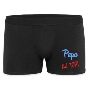 PAPA. VATERTAG. FROHER VATERTAG. ALLES GUTE ZUM GEBURTSTAG. - Männer Boxer Shorts - Schwarz - Vorne