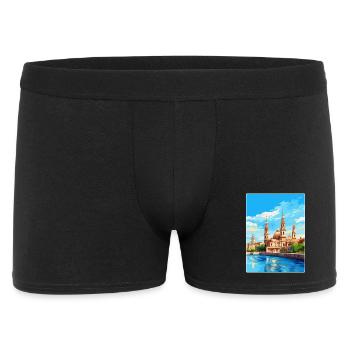 Saragossa Spanien Vintage Reiseplakat Souvenir WPA - Männer Boxer Shorts - Schwarz - Vorne