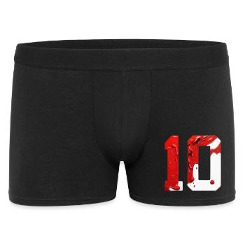 NO. 10 NUMBER 10 RED WHITE 10TH BIRTHDAY - Men's Boxer Shorts - black - Front