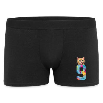 9 ANS CHAT 9ÈME ANNIVERSAIRE - Boxer Homme - noir - Devant