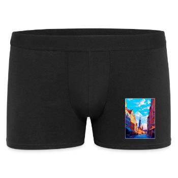 Pilsen Tschechische Republik Vintage Reiseplakat WPA Kunst - Männer Boxer Shorts - Schwarz - Vorne
