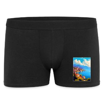 Ohrid North Macedonia Vintage Travel Poster WPA - Men's Boxer Shorts - black - Front