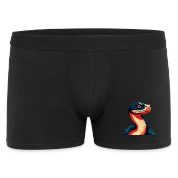 Anaconda Cartoon Character Colorful Pet Animal - Men's Boxer Shorts - black - Front