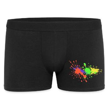 Farbkleckse Design Künstler - Männer Boxer Shorts - Schwarz - Vorne