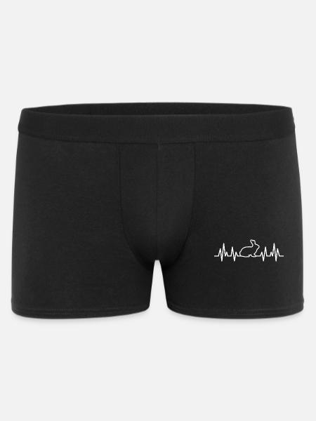 rabbit heartbeat - Men's Boxer Shorts - black