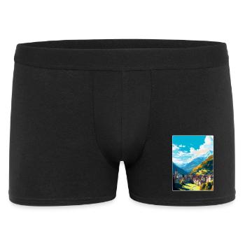 Sion Switzerland Vintage Travel Poster Souvenir - Men's Boxer Shorts - black - Front