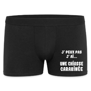 J'peux pas j'ai une Chiasse carabinée - Boxer Homme - noir - Devant