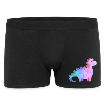 Dino - Männer Boxer Shorts - Schwarz - Vorne