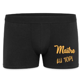 VIELEN DANK. MEISTER. - Männer Boxer Shorts - Schwarz - Vorne