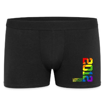 LGBTQ 2012 REGENBOGEN QUEER 13. GEBURTSTAG PRIDE - Männer Boxer Shorts - Schwarz - Vorne