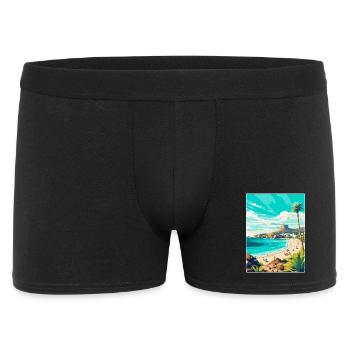 Gran Canaria Spain Vintage Travel Poster Souvenir - Men's Boxer Shorts - black - Front