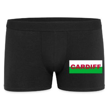 Cardiff City au Pays de Galles Drapeau Royaume-Uni - Boxer Homme - noir - Devant