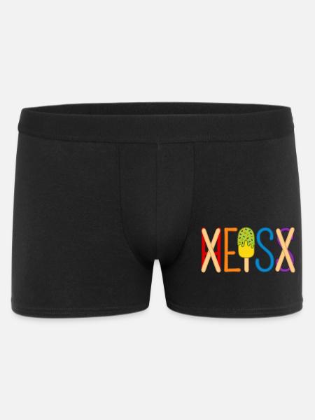 Eis - heiß - H EIS S - Männer Boxer Shorts - Schwarz