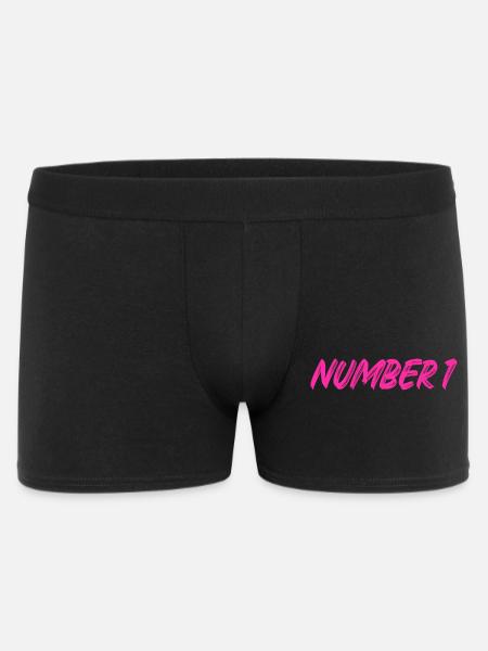 Number 1 - eins - erster - erste - 1 - Nummer 1 - Männer Boxer Shorts - Schwarz