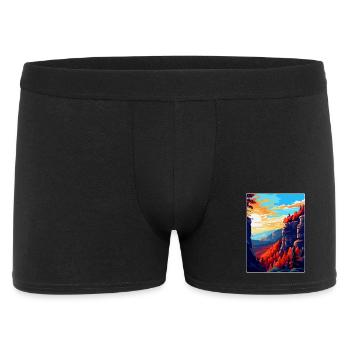 Nationalpark Böhmische Schweiz Tschechische Republik - Männer Boxer Shorts - Schwarz - Vorne