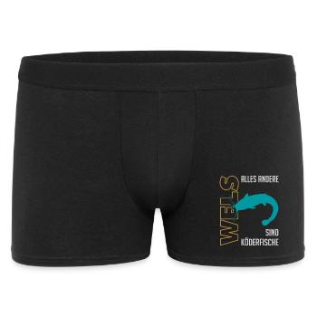Angeln Waller fischen Sportfischen auf Wels - Männer Boxer Shorts - Schwarz - Vorne