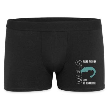Wels angeln Waller fischen Sportfischen auf Wels - Männer Boxer Shorts - Schwarz - Vorne