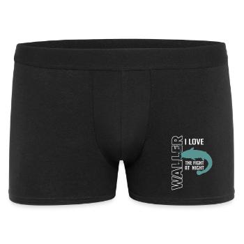 Waller fischen Nachtangeln Angler und Anglerin - Männer Boxer Shorts - Schwarz - Vorne