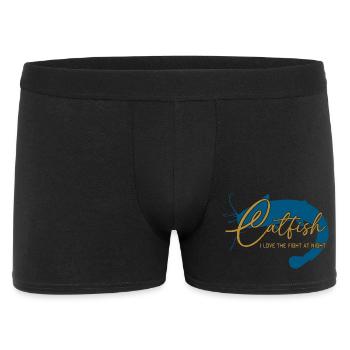 Wels Waller angeln Sportfischen Flussmonster - Männer Boxer Shorts - Schwarz - Vorne