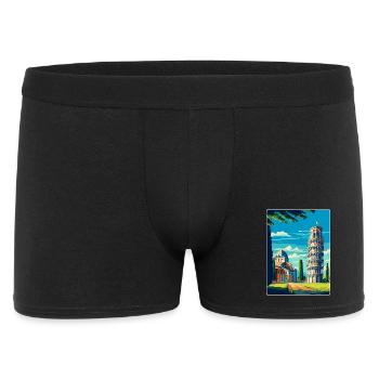 Pise Italie Affiche de voyage vintage Souvenir souvenir - Boxer Homme - noir - Devant