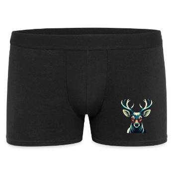 Cerf Dessin Animé Personnage Animal De Compagnie Coloré - Boxer Homme - noir - Devant
