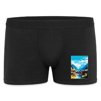 Sölden Österreich Vintage Reiseplakat Souvenir WPA - Männer Boxer Shorts - Schwarz - Vorne
