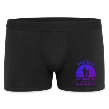 Papa Tochter Geschenk Beste Freunde Vater Spruch - Männer Boxer Shorts - Schwarz - Vorne