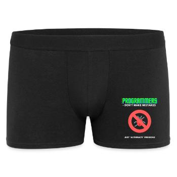 Programmeur Débogage T-Shirt Homme - Boxer Homme - noir - Devant