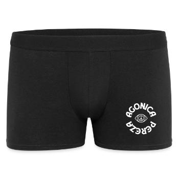 Peace Symbol Eye – AGONICA – Retro Hippie Festival - Männer Boxer Shorts - Schwarz - Vorne