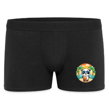 Panda Lustige Cartoon Sommer Strand Sonnenbrille - Männer Boxer Shorts - Schwarz - Vorne