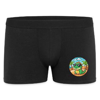 Lizard Lustige Cartoon Sommer Strand Sonnenbrille - Männer Boxer Shorts - Schwarz - Vorne