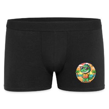Krokodil Lustige Cartoon Sommer Strand Sonnenbrille - Männer Boxer Shorts - Schwarz - Vorne