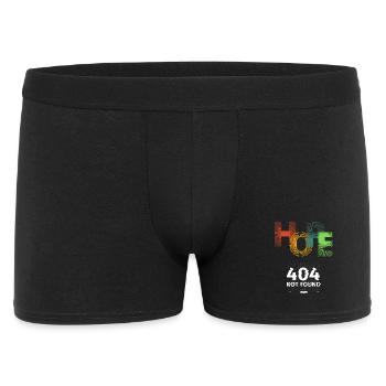 Hope not found 404 - Männer Boxer Shorts - Schwarz - Vorne