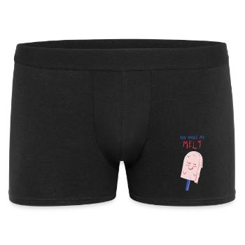 you make me melt icecream - Männer Boxer Shorts - Schwarz - Vorne