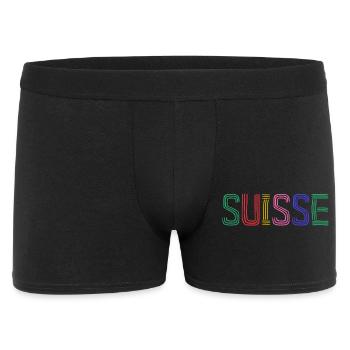 SUISSE. PAYS. GENEVE. HUMOUR. DRAPEAU. GENEVE - Boxer Homme - noir - Devant
