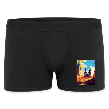 Prag Tschechische Republik Vintage Reiseplakat WPA - Männer Boxer Shorts - Schwarz - Vorne