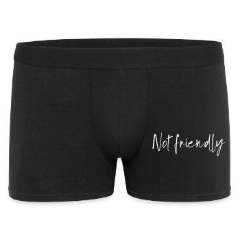 Not friendly - Männer Boxer Shorts - Schwarz - Vorne