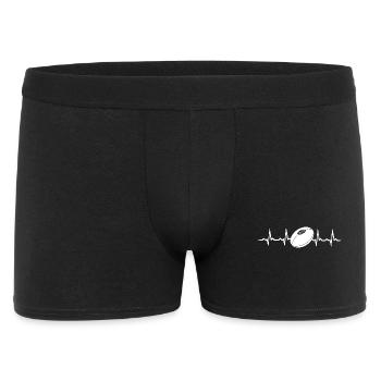 Rugby Heartbeat T-shirt - Männer Boxer Shorts - Schwarz - Vorne