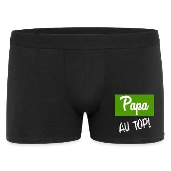 BONNE FÊTE PAPA. PAPA. FÊTE DES PÈRES. PÈRE - Boxer Homme - noir - Devant