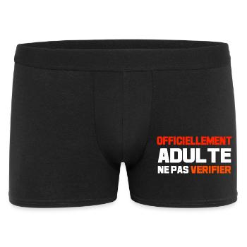 Officiellement adulte ne pas vérifier - Boxer Homme - noir - Devant