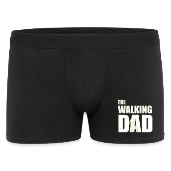 Der wandelnde Vater (weiß) Umriss - Männer Boxer Shorts - Schwarz - Vorne