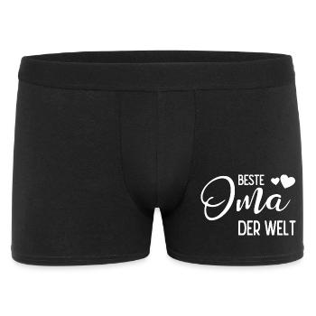 Beste Oma der Welt - Männer Boxer Shorts - Schwarz - Vorne