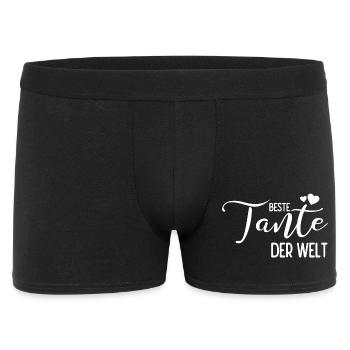 Beste Tante der Welt - Männer Boxer Shorts - Schwarz - Vorne